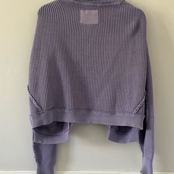 We The Free Lavender Worn Through Surplus Cardigan Sweater Medium - Picture 5 of 5
